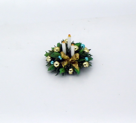 Dollshouse Miniature Christmas & Candle Bauble Display